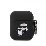 Karl Lagerfeld AirPods 1/2 Deksel 3D Logo Svart
