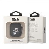 Karl Lagerfeld AirPods 1/2 Deksel 3D Logo Svart