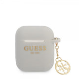 Guess AirPods 1/2 Deksel Classic Logo 4G Charm Grå