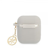 Guess AirPods 1/2 Deksel Classic Logo 4G Charm Grå