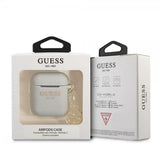 Guess AirPods 1/2 Deksel Classic Logo 4G Charm Grå
