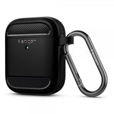 Spigen AirPods 1/2 Deksel Rugged Armor Svart