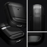 Spigen AirPods 1/2 Deksel Rugged Armor Svart