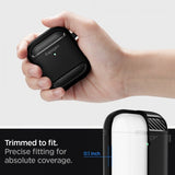 Spigen AirPods 1/2 Deksel Rugged Armor Svart