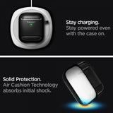 Spigen AirPods 1/2 Deksel Rugged Armor Svart