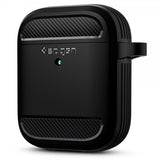 Spigen AirPods 1/2 Deksel Rugged Armor Svart