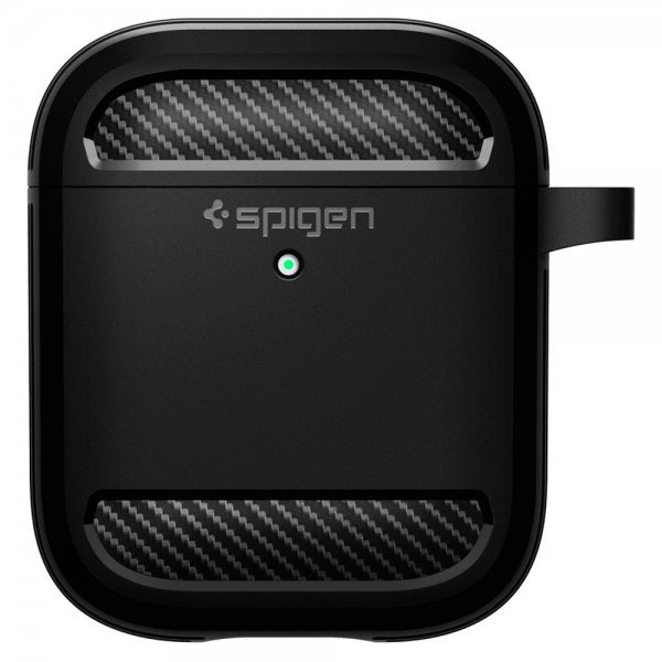 Spigen AirPods 1/2 Deksel Rugged Armor Svart