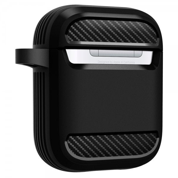 Spigen AirPods 1/2 Deksel Rugged Armor Svart