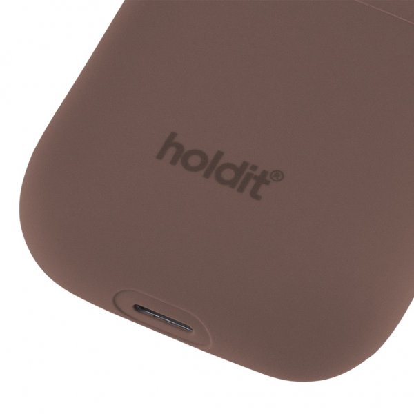 holdit AirPods (1/2) Deksel Silikon Nygård Dark Brown