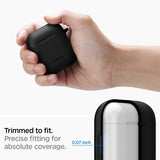 Spigen AirPods 1/2 Deksel Silicone Case Svart