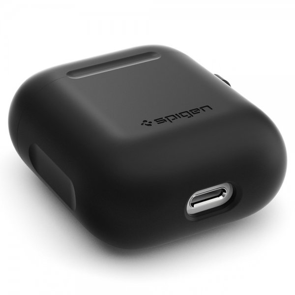 Spigen AirPods 1/2 Deksel Silicone Case Svart