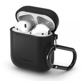 Spigen AirPods 1/2 Deksel Silicone Case Svart