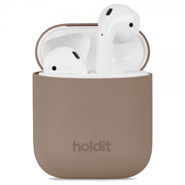 holdit AirPods 1/2 Deksel Silikon Mocha Brown