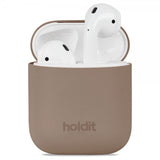 holdit AirPods 1/2 Deksel Silikon Mocha Brown