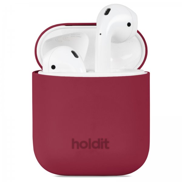 holdit AirPods 1/2 Deksel Silikon Red Velvet