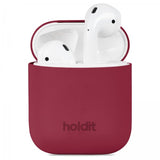 holdit AirPods 1/2 Deksel Silikon Red Velvet