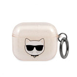 Karl Lagerfeld AirPods 3 Deksel Choupette Glitter Gull