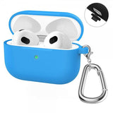 Hat Prince AirPods 3 Deksel Silikon med Karabinkrok Blå