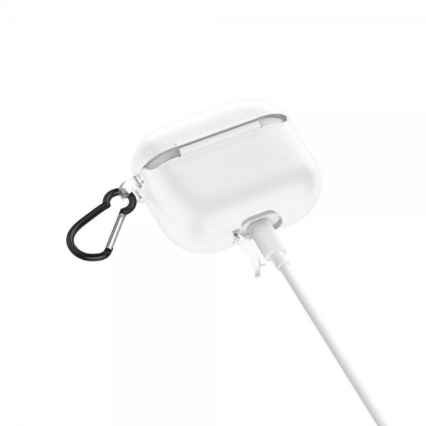 AirPods 3 Deksel med Karabinkrok Frostad Klar