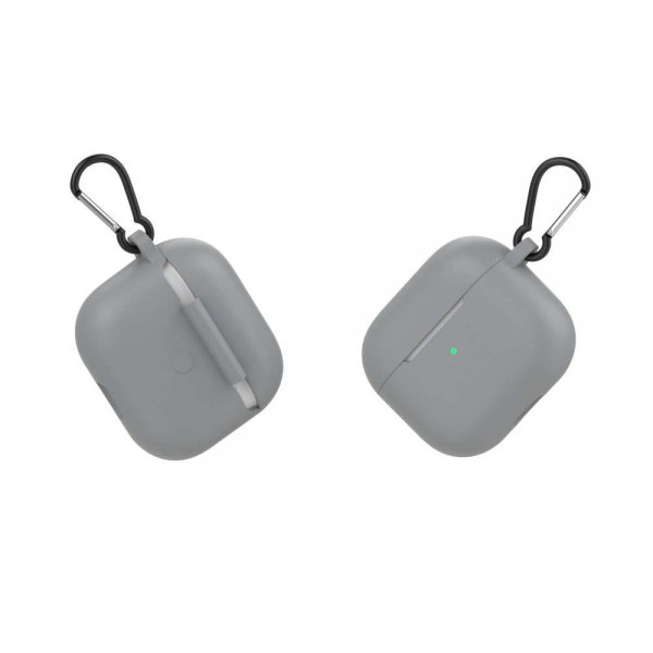 AirPods 3 Deksel med Karabinkrok Grå