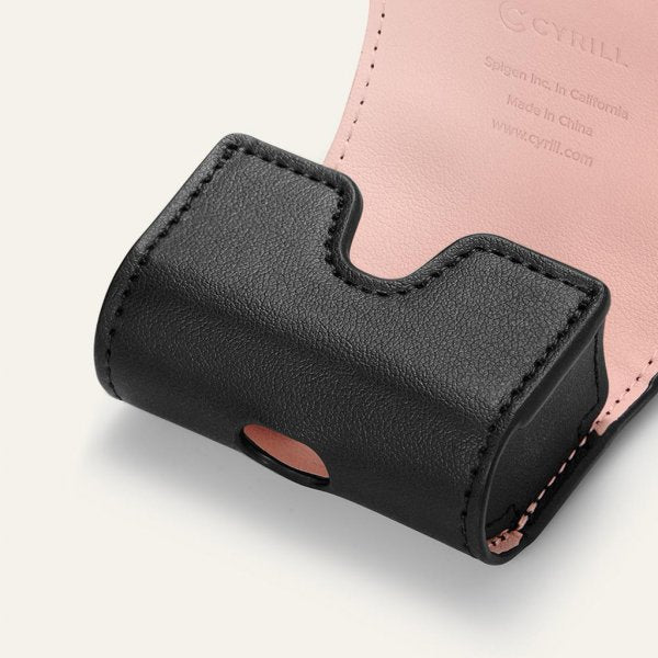 Cyrill AirPods 3 Deksel Mini Bag Classic Leather Black