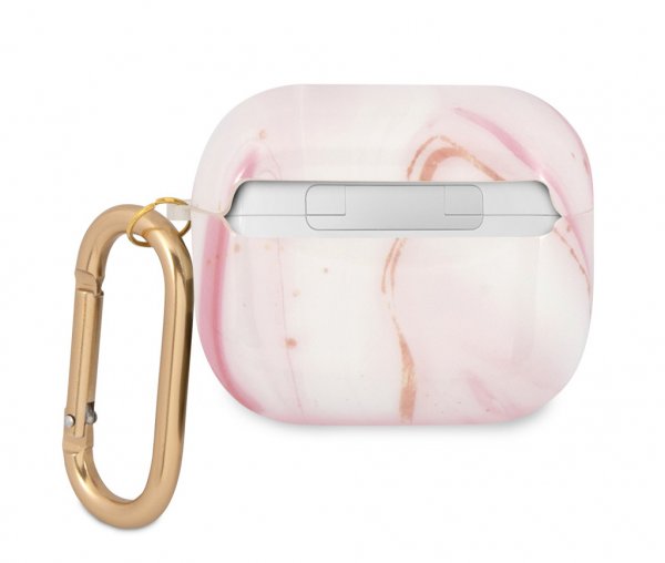 Guess AirPods 3 Deksel Shiny Marble Rosa