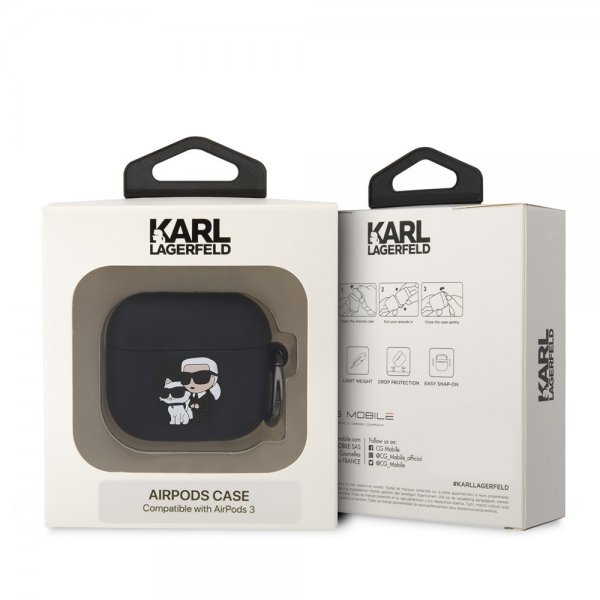 Karl Lagerfeld AirPods 3 Deksel 3D Logo Svart