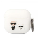Karl Lagerfeld AirPods 3 Deksel 3D Logo Hvit