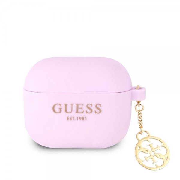 Guess AirPods 3 Deksel Classic Logo 4G Charm Lilla