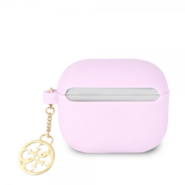 Guess AirPods 3 Deksel Classic Logo 4G Charm Lilla