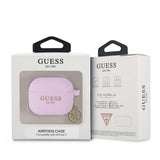 Guess AirPods 3 Deksel Classic Logo 4G Charm Lilla