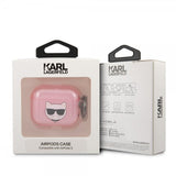 Karl Lagerfeld AirPods 3 Deksel Embossed Choupette Glitter Rosa