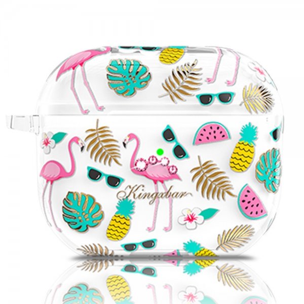 Kingxbar AirPods 3 Deksel Fresh Series Flamingos