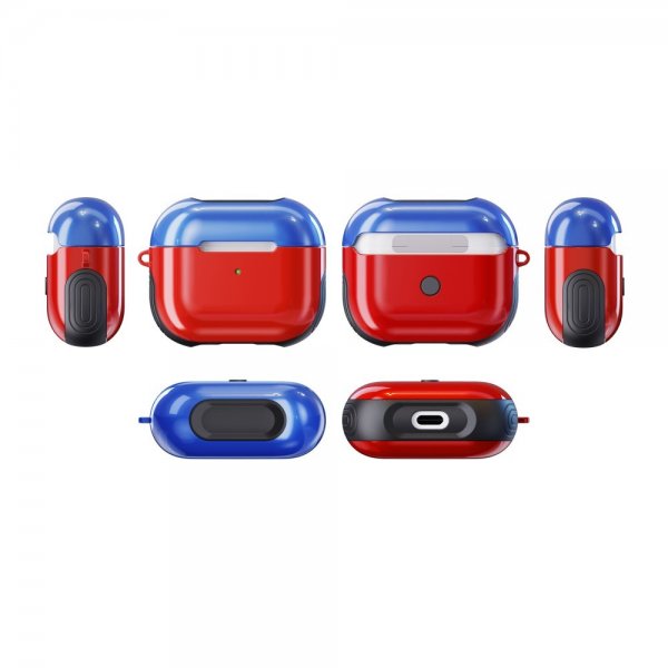 AirPods 3 Deksel Gummiert Rød Blå