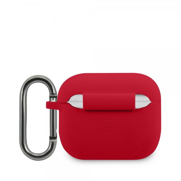 Lacoste AirPods 3 Deksel Liquid Silicone Glossy Logo Rød