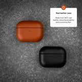 Fixed AirPods 3 Deksel PodsLeather MagSafe Svart