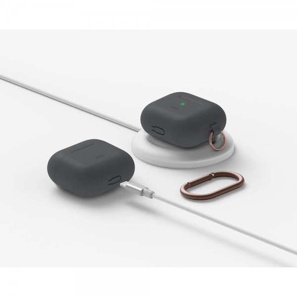 Elago AirPods 3 Deksel Silicone Hang Case Mørkegrå