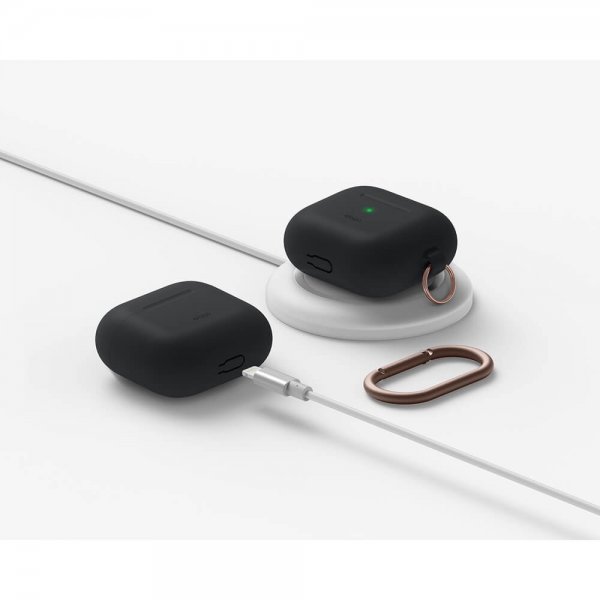 Elago AirPods 3 Deksel Silicone Hang Case Svart