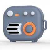 AirPods 3 Deksel Silikon 3D Retro Radio Grå