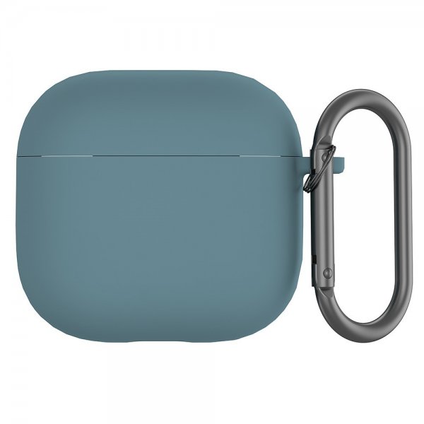 AirPods 4 Deksel Silikon med Karabinkrok Grønn