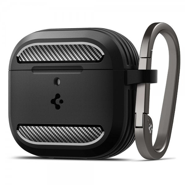 Spigen AirPods 4 Deksel Rugged Armor Matte Black