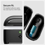 Spigen AirPods 4 Deksel Rugged Armor Matte Black