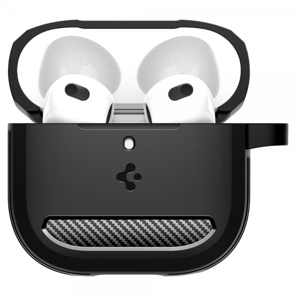 Spigen AirPods 4 Deksel Rugged Armor Matte Black