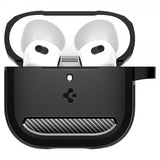 Spigen AirPods 4 Deksel Rugged Armor Matte Black
