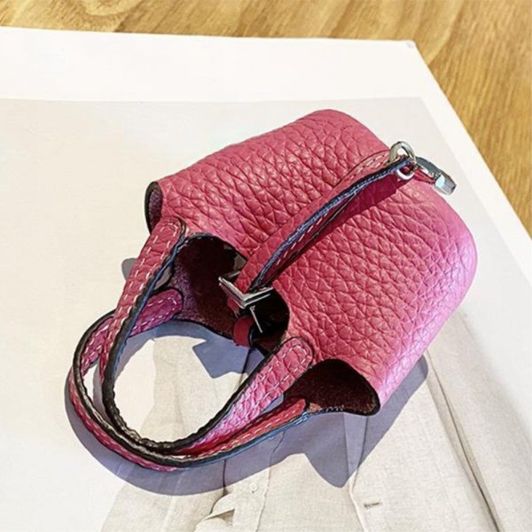 AirPods Etui Ekte Skinn Magenta