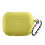 AirPods Pro 2 Deksel Silikon med Karabinkrok Gul