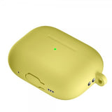 AirPods Pro 2 Deksel Silikon med Karabinkrok Gul