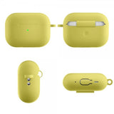 AirPods Pro 2 Deksel Silikon med Karabinkrok Gul