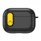 AirPods Pro 2 Deksel Karbonfibermønster Gul