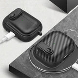 AirPods Pro 2 Deksel Kullfibermønster Lys grønn